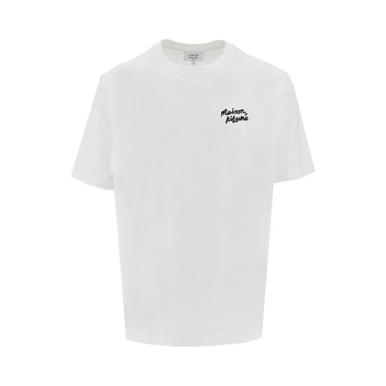 26SS 메종키츠네 핸드라이팅 컴포트 티셔츠 MM00126KJ7025 White