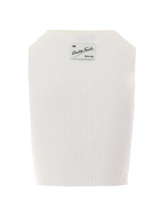 26FW 엘리자베타프랜치 민소매 티셔츠 TK01S66E2 360 White - ELISABETTA FRANCHI