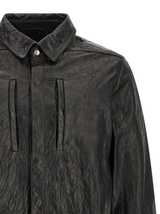 26FW 릭 오웬스 가죽 자켓 RU02F4750LBE09 Black - RICK OWENS