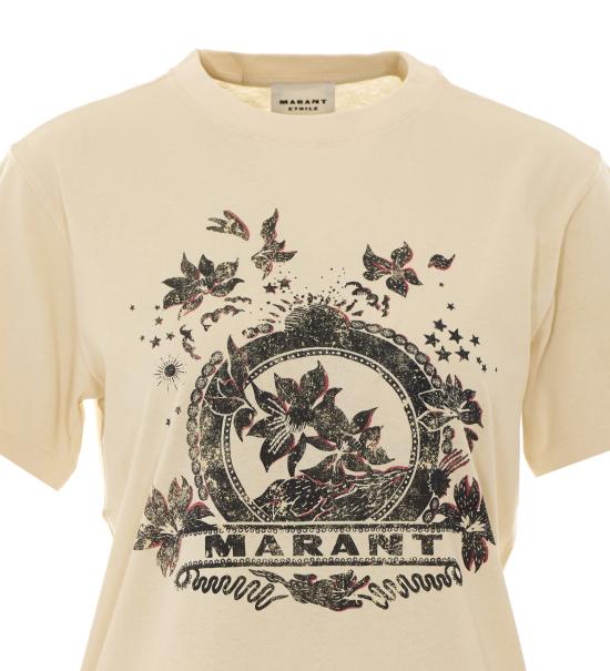 26FW 이자벨마랑에뚜왈 주얼 프린티드 코튼 저지 티셔츠 TS0001FA D3N01E23EC WHITE - ISABEL MARANT ETOILE