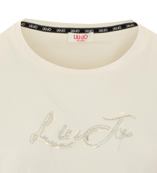 26FW 리우조 긴팔 티셔츠 TF6245JS003 L9291 White - LIU JO
