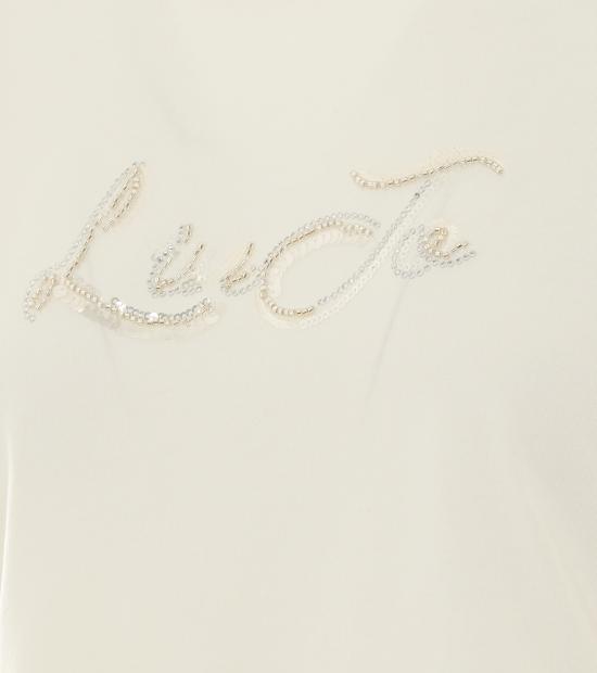 26FW 리우조 긴팔 티셔츠 TF6245JS003 L9291 White - LIU JO