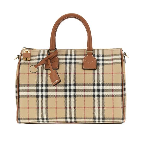 26FW 버버리 미디엄 체크 볼링 백 8119049 Beige