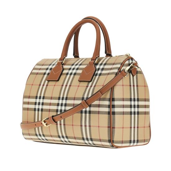 26FW 버버리 미디엄 체크 볼링 백 8119049 Beige - BURBERRY
