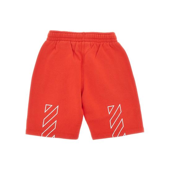 26SS [키즈] 오프화이트 쇼츠/버뮤다 44BCI001S26F001 Red - OFF WHITE