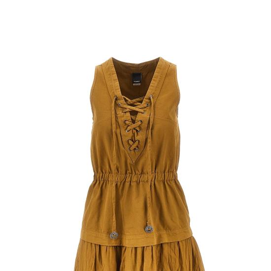26SS 핑코 롱 원피스 106822A3AX Brown - PINKO