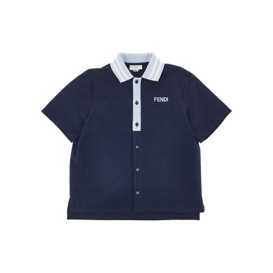 26SS [키즈] 펜디 폴로 셔츠 JMC211AVWO Blue