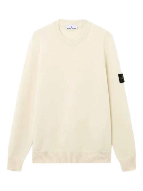 26FW 스톤 아일랜드 램스울 립드 트림 레귤러 핏 크루넥 점퍼 L2S155100072S00A3 V0093 IVORY