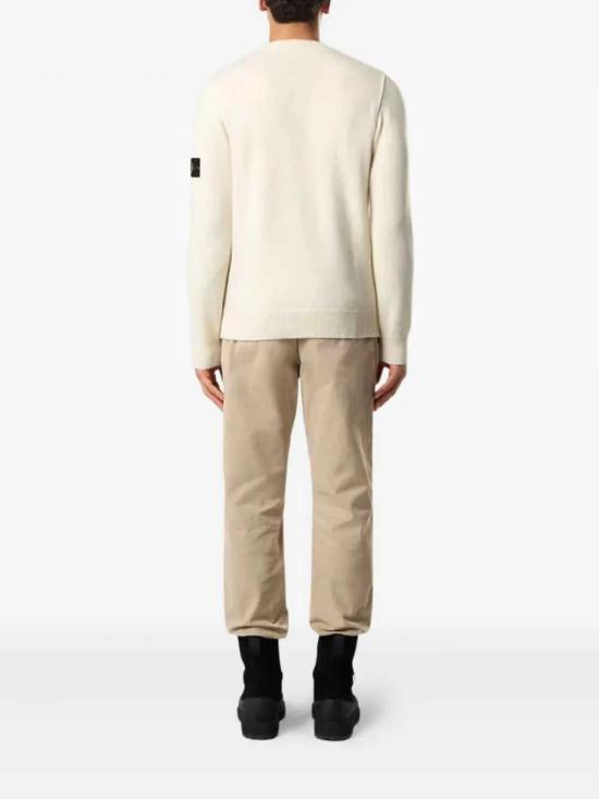 26FW 스톤 아일랜드 램스울 립드 트림 레귤러 핏 크루넥 점퍼 L2S155100072S00A3 V0093 IVORY - STONE ISLAND