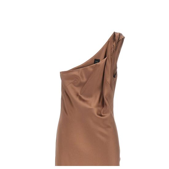26SS 핑코 미디 원피스 106352A33D Brown - PINKO