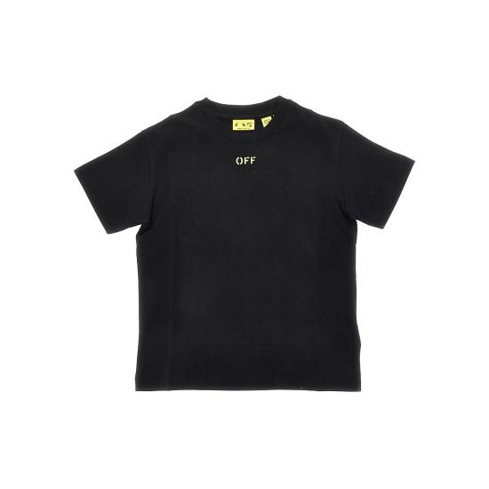 26SS [키즈] 오프화이트 티셔츠 44BAA002S26J004 Black