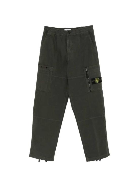 26FW 스톤 아일랜드 와펜 로고 오가닉 코튼 립스탑 루즈핏 카고 팬츠 L2S153100015S0211 V0078 COAL GREY