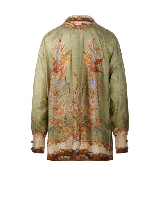 26FW 짐머만 블라우스 8686TSS262 KHAKI SCARF FLORAL - ZIMMERMANN