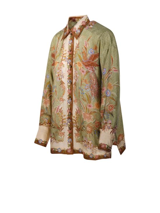 26FW 짐머만 블라우스 8686TSS262 KHAKI SCARF FLORAL - ZIMMERMANN