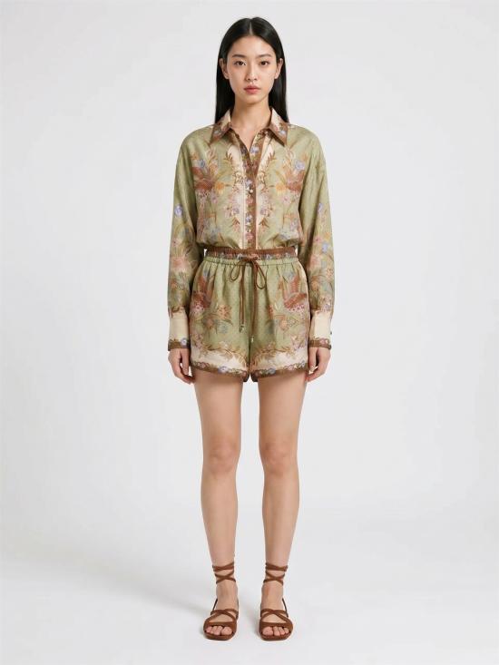 26FW 짐머만 숏팬츠 3497ASS262 KHAKI SCARF FLORAL - ZIMMERMANN