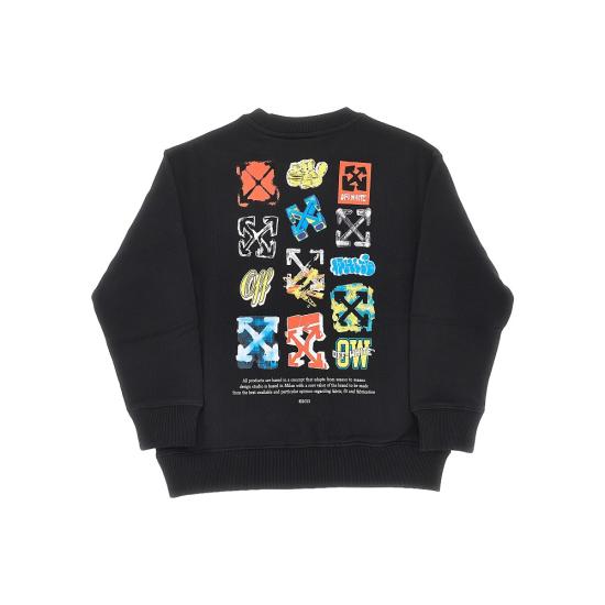 26SS [키즈] 오프화이트 티셔츠 44BBA001S26F006 Black - OFF WHITE