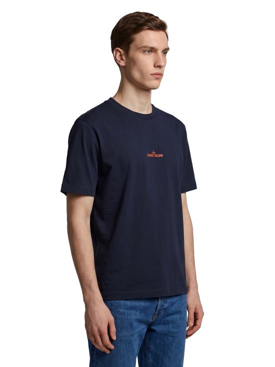 26FW 스톤 아일랜드 그래픽 프린트 오가닉 코튼 반팔 티셔츠 L2S152100001 BLUE - STONE ISLAND