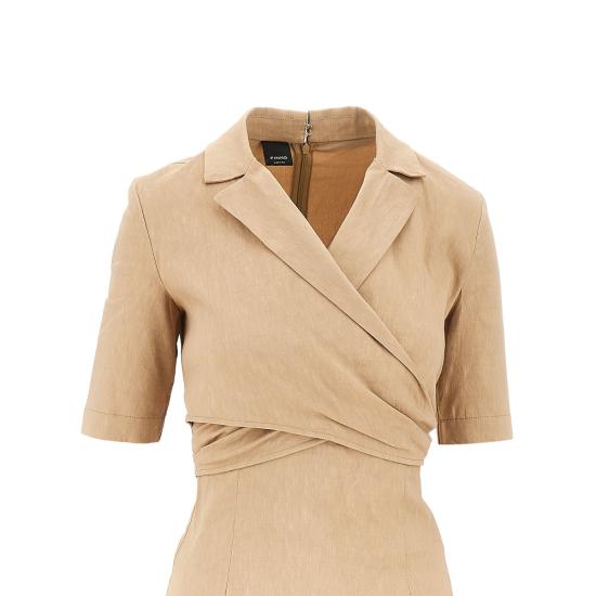 26SS 핑코 미디 원피스 106499A34I Beige - PINKO