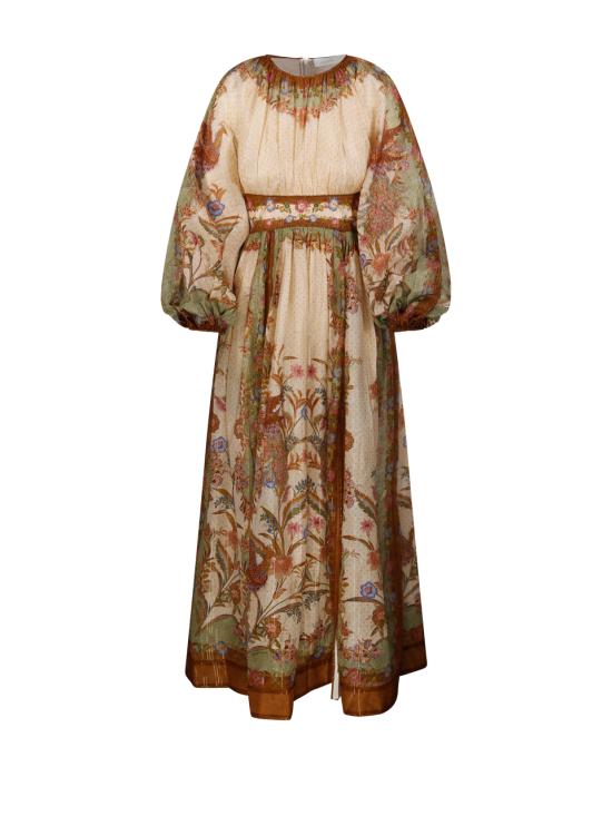 26FW 짐머만 롱 원피스 5947DSS262 CREAM KHAKI SCARF FLORAL