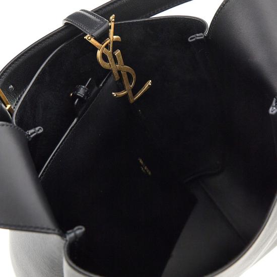 26FW 생로랑 LE 5 A 7 서플 그레인드 레더 스몰백 850533AAAUQ Black - SAINT LAURENT
