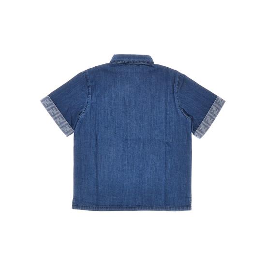 26SS [키즈] 펜디 셔츠 JMC212AVWI Blue - FENDI