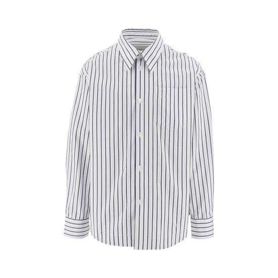 26SS 아미 스트라이프 코튼 아미 드 하트 와이드 셔츠 USH808CO0220 Multicolor