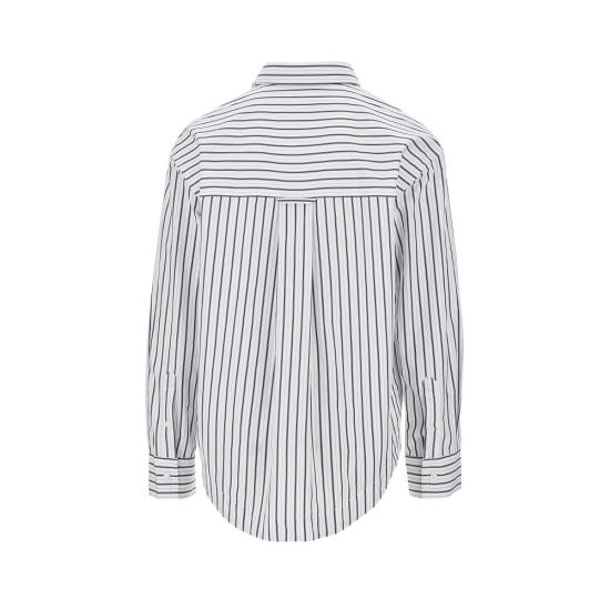 26SS 아미 스트라이프 코튼 아미 드 하트 와이드 셔츠 USH808CO0220 Multicolor - AMI