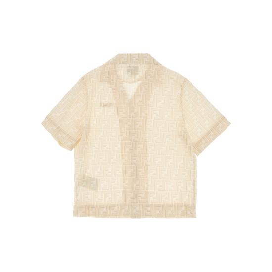 26SS [키즈] 펜디 셔츠 JUC109AY8C Beige - FENDI