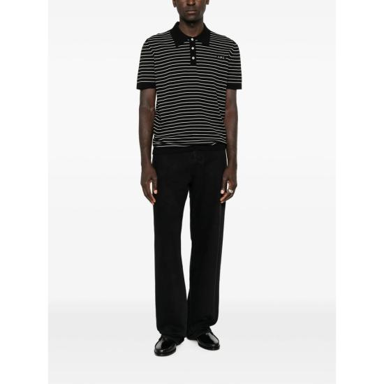 26FW 아페쎄 폴로 티셔츠 COHLP H23481 TZI BLACK WHITE - A.P.C.