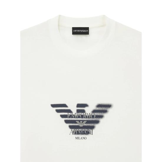 26FW 엠포리오 아르마니 반팔 티셔츠 AF10017 EM006765 U0003 WHITE - EMPORIO ARMANI