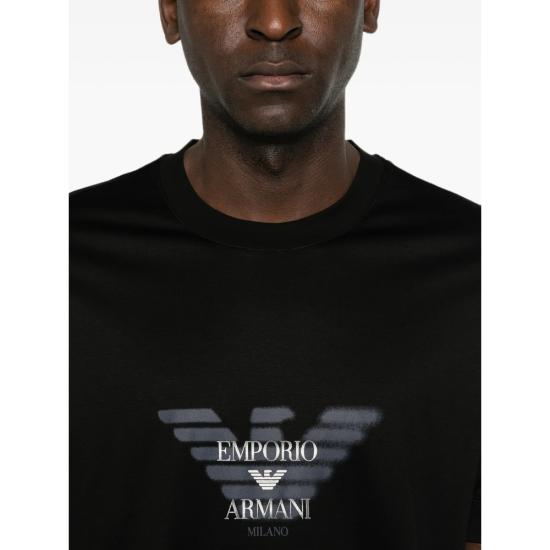 26FW 엠포리오 아르마니 반팔 티셔츠 AF10017 EM006765 UC001 BLACK - EMPORIO ARMANI