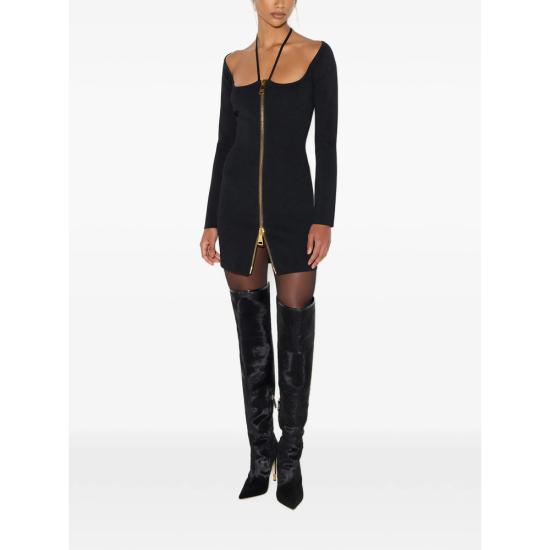 26FW 엘리자베타프랜치 미디 원피스 AM06B66E2 110 BLACK - ELISABETTA FRANCHI
