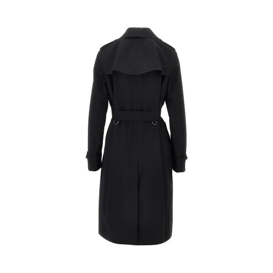 25FW 버버리 롱 켄싱턴 헤리티지 트렌치코트 8079412 Black - BURBERRY