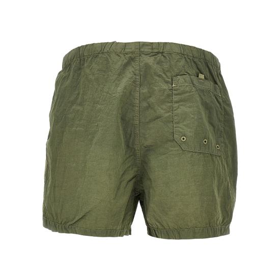 26SS 스톤 아일랜드 포켓 나일론 메탈 에코닐 에코닐 레귤러 핏 미드 렝스 스윔 쇼츠 L1S15B100003S0043 Green - STONE ISLAND