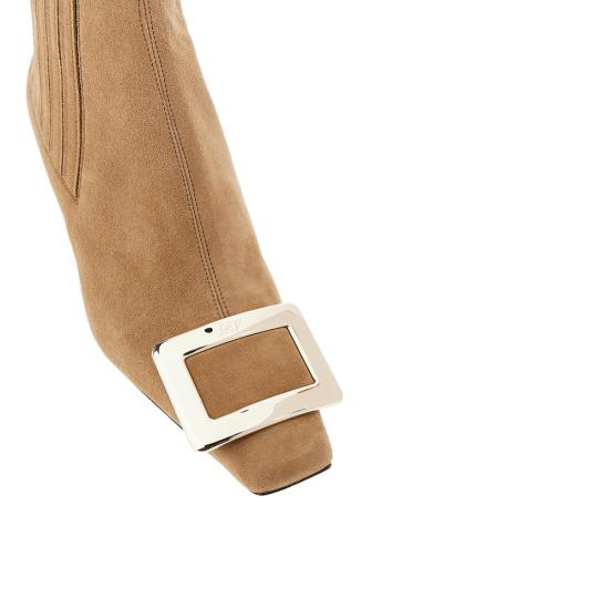 26FW 로저비비에 벨 비비에 벨벳 펌프스 RVW00630330HR0 Beige - ROGER VIVIER