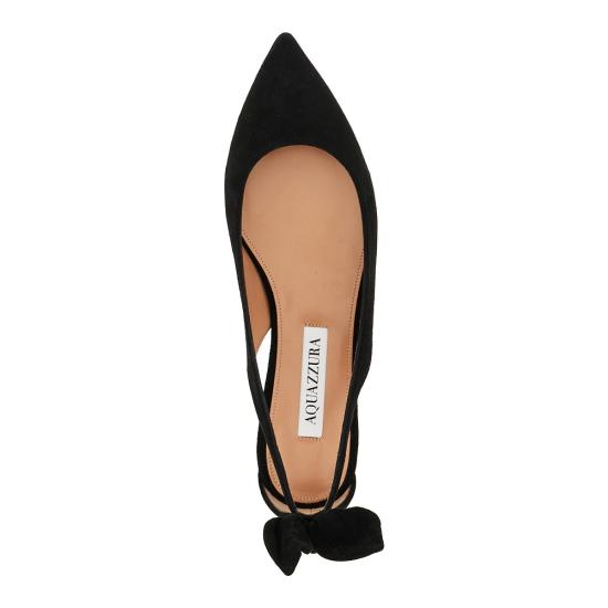 26SS 아쿠아주라 플랫 슈즈 DENFLAB0SUE Black - AQUAZZURA
