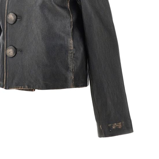 26SS MM6 메종마르지엘라 가죽 자켓 S62AN0182M07021 Black - MM6 MAISON MARGIELA