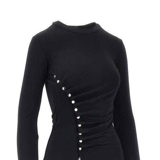 26FW 파코라반 긴팔 티셔츠 24AJTO708VI0386 Black - PACO RABANNE