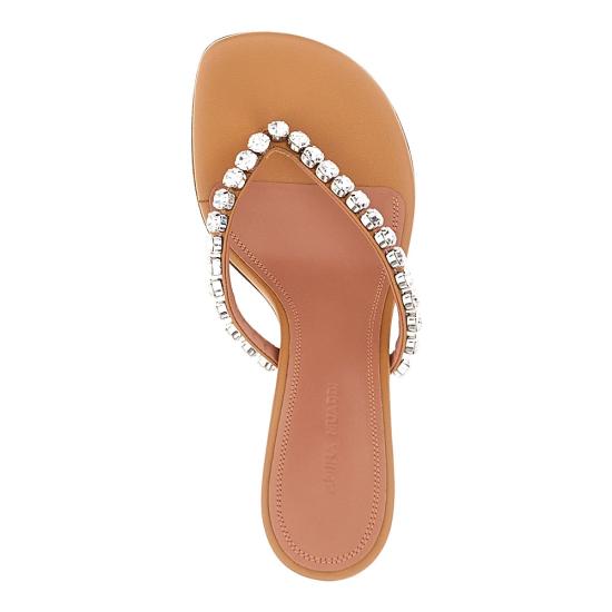 26SS 아미나 무아디 힐/펌프스 GIGITHONG70NAPPA CRYSTALS Beige - AMINA MUADDI