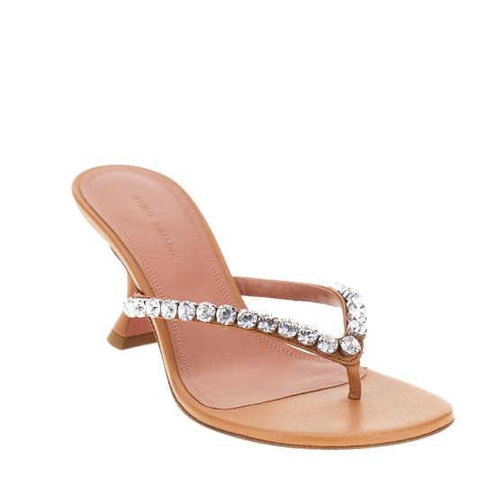 26SS 아미나 무아디 힐/펌프스 GIGITHONG70NAPPA CRYSTALS Beige - AMINA MUADDI
