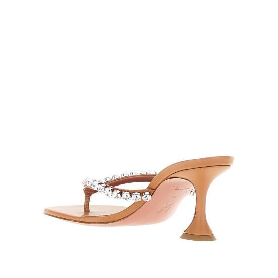 26SS 아미나 무아디 힐/펌프스 GIGITHONG70NAPPA CRYSTALS Beige - AMINA MUADDI