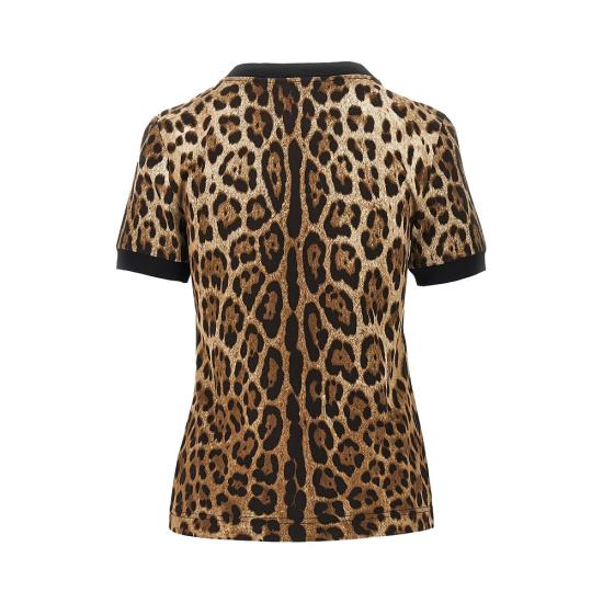 26FW 돌체앤가바나 반팔 티셔츠 F8N08TFS78S Brown - DOLCE & GABBANA