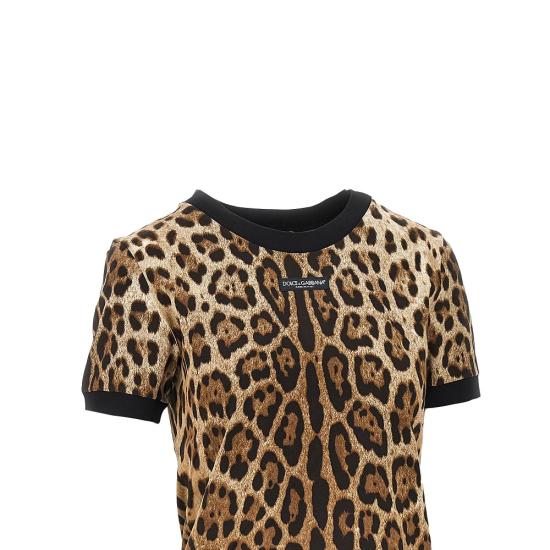 26FW 돌체앤가바나 반팔 티셔츠 F8N08TFS78S Brown - DOLCE & GABBANA
