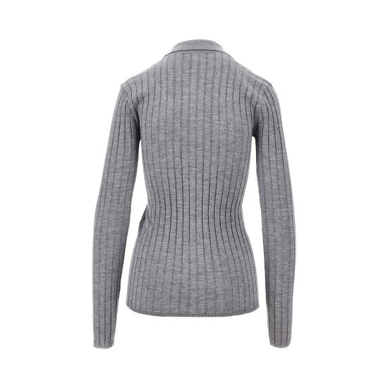 26FW 토템 슬림 리브 셔츠 슬림 리브 셔츠 263 WRT0836 YA0293 Grey - TOTEME