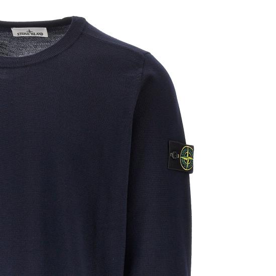 26FW 스톤 아일랜드 라이트 RWS 퓨어 울 크루넥 스웨터 라이트 RWS 퓨어 울 크루넥 스웨터 L2S155100071S00C4 Blue - STONE ISLAND