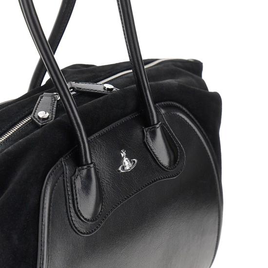 26SS 비비안웨스트우드 사피아노 레더 토트백 4701000FW C006J Black - VIVIENNE WESTWOOD