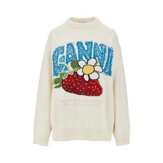 26FW 가니 스웨터 A1150015 White