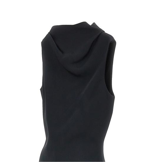 26FW 케이트 아스터 크레이프 새틴 미니 드레스 56354070W4070 Black - KHAITE