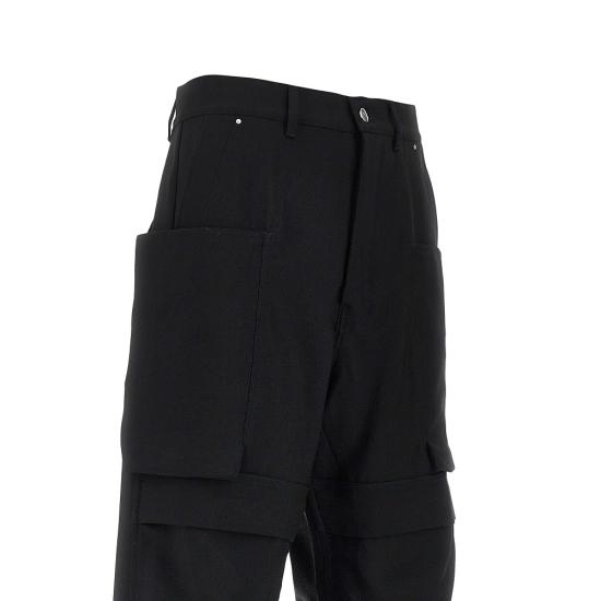 26FW 릭 오웬스 스트레이트 팬츠 RU02F4346WGP Black - RICK OWENS