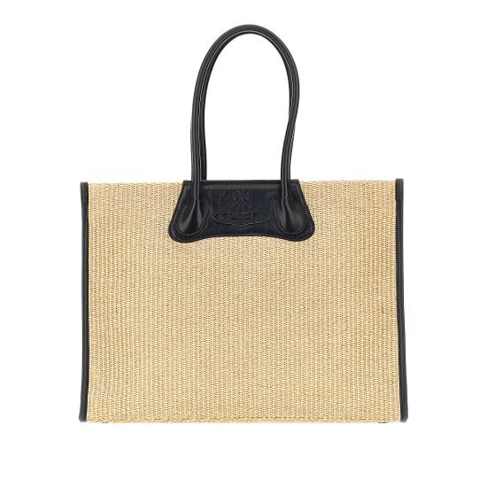 26SS 비비안웨스트우드 엠보싱 오르브 로고 토트백 4D01000LU W01D0 Beige